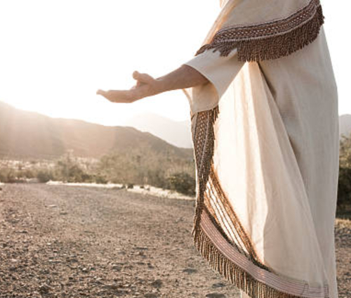 Jesus reaching out his hand