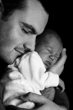 holding a baby