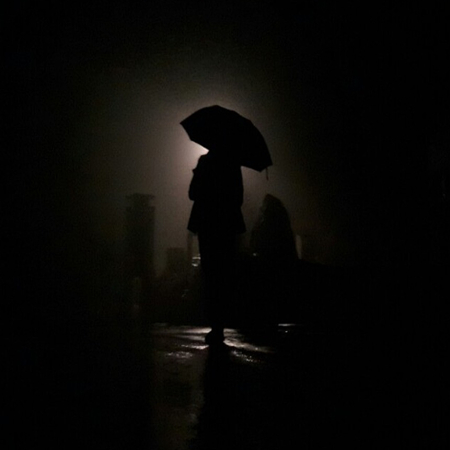 umbrella in the dark