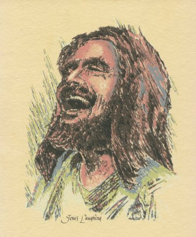 Jesus laughing