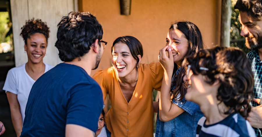 Group laughing