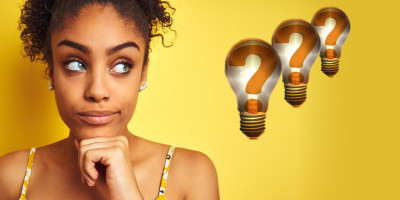 woman eyes questions