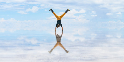 reflection handstand