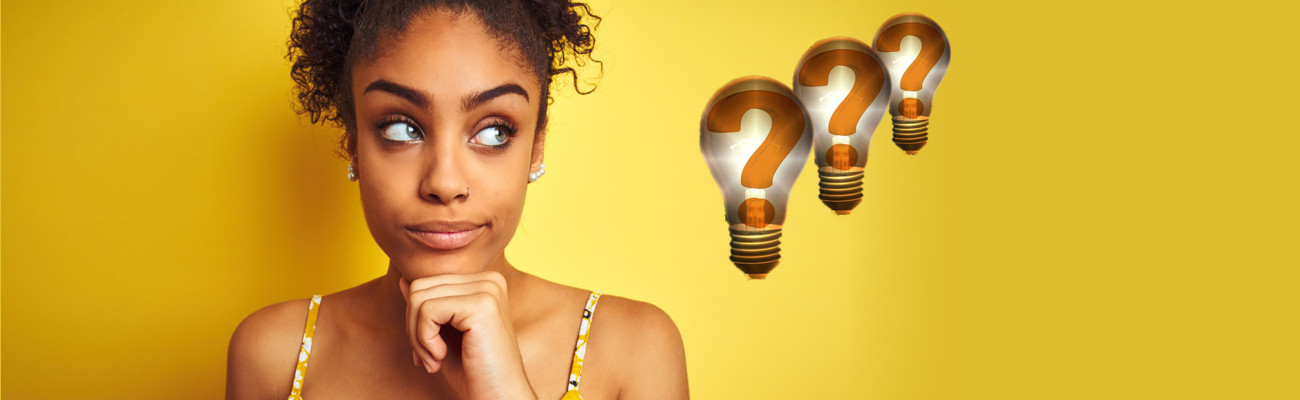woman eyes questions