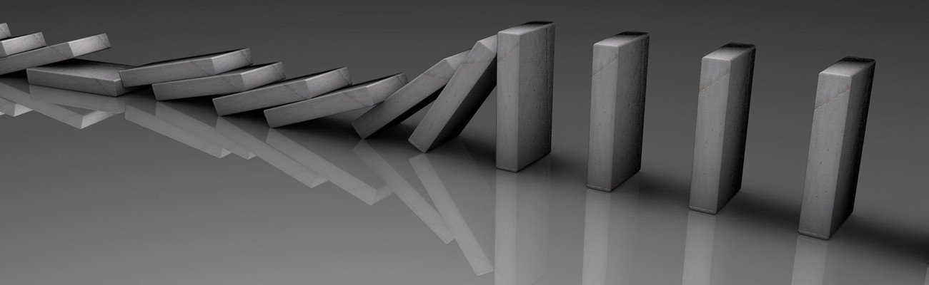 dominos falling