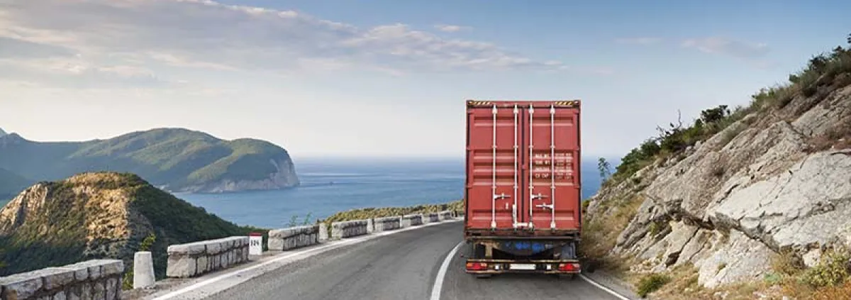 truck on the road