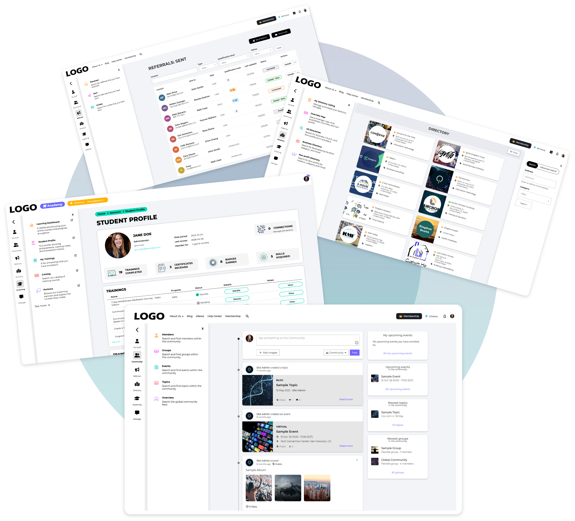 Convene for the Cities example UIs