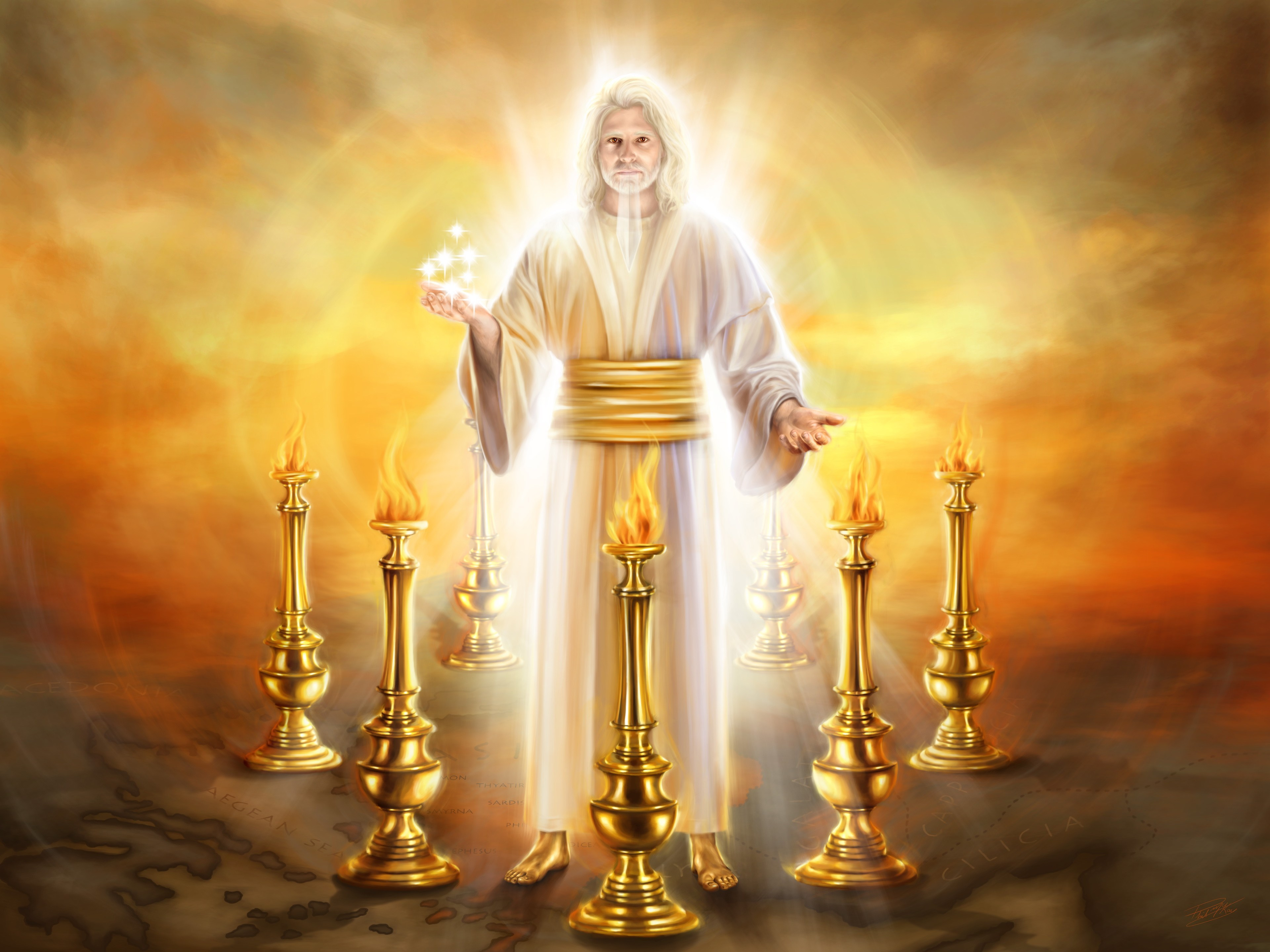 Jesus with the Lampstands