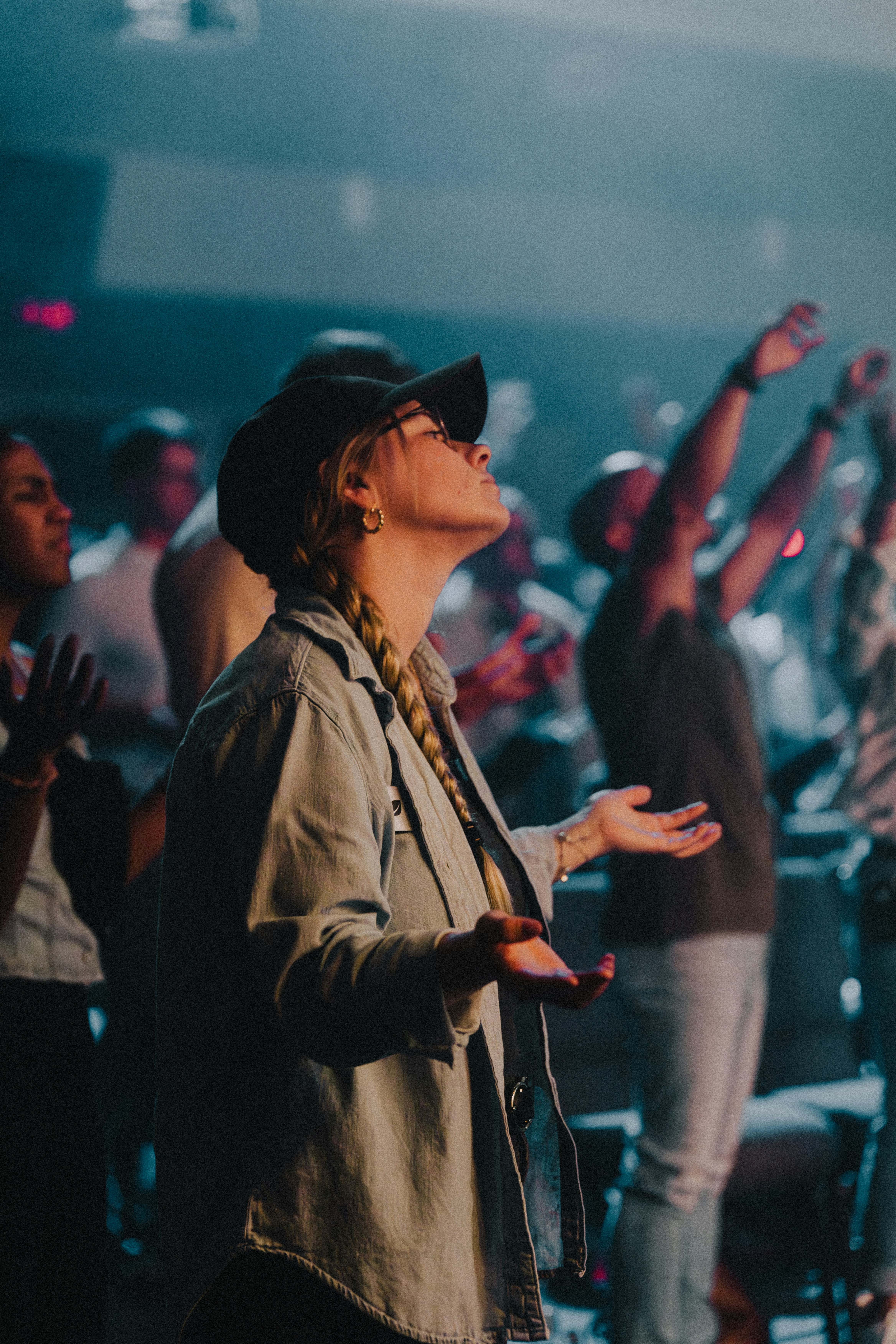 People worshiping